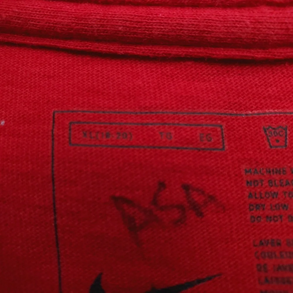 Nike Tank Top Boys‎ Extra Large Red Football Shirt Swoosh Logo Spellout Training